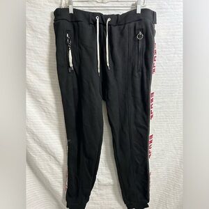 Vintage Mr. Completely MRCLA Track Pants Black Y2K SIZE L